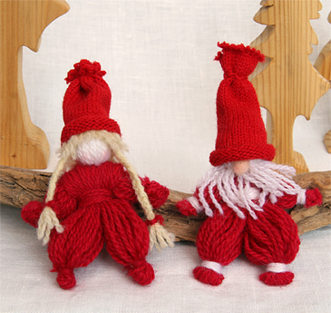 羊毛の手仕事　材料キット 1029：赤い毛糸のトムテ