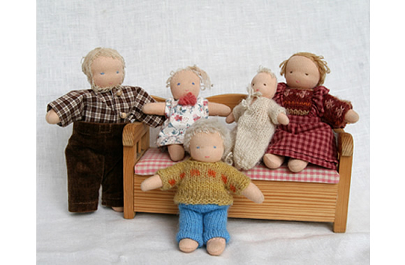 ドールハウス用手作り人形（ウールドッカ）材料キット032：エミールくんの家族
