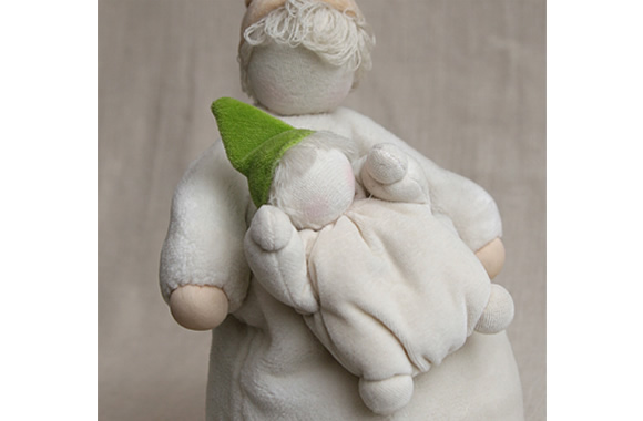 羊毛の手仕事　材料キット 1001：オーガニックコットンのお母さんと赤ちゃん