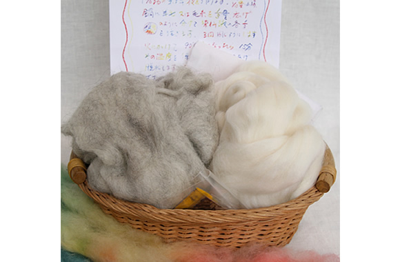 羊毛の手仕事　材料キット 1011：三原色で染める羊毛・毛糸